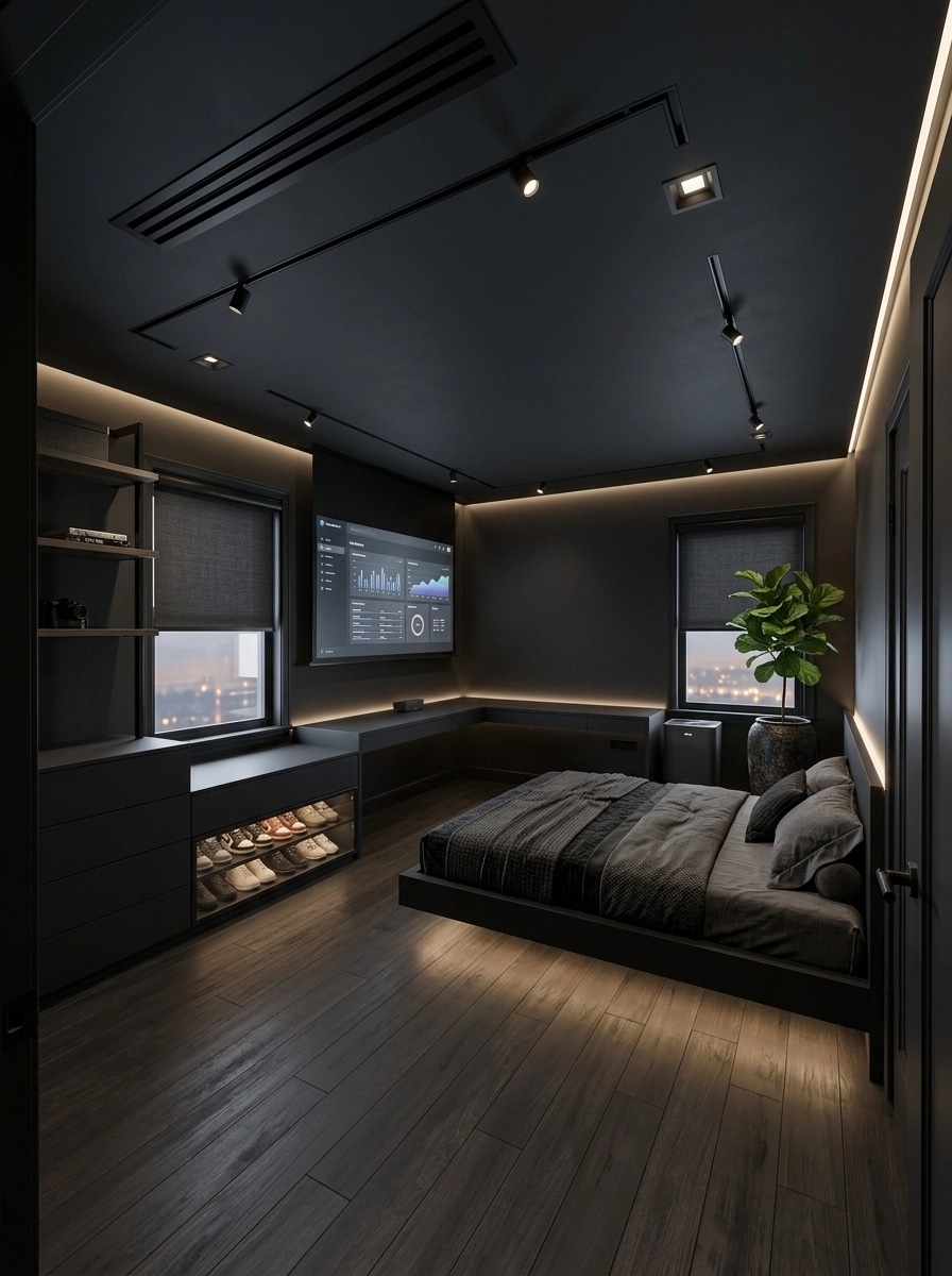 Interior design in Blacktec style — Bedroom by GenRoom AI