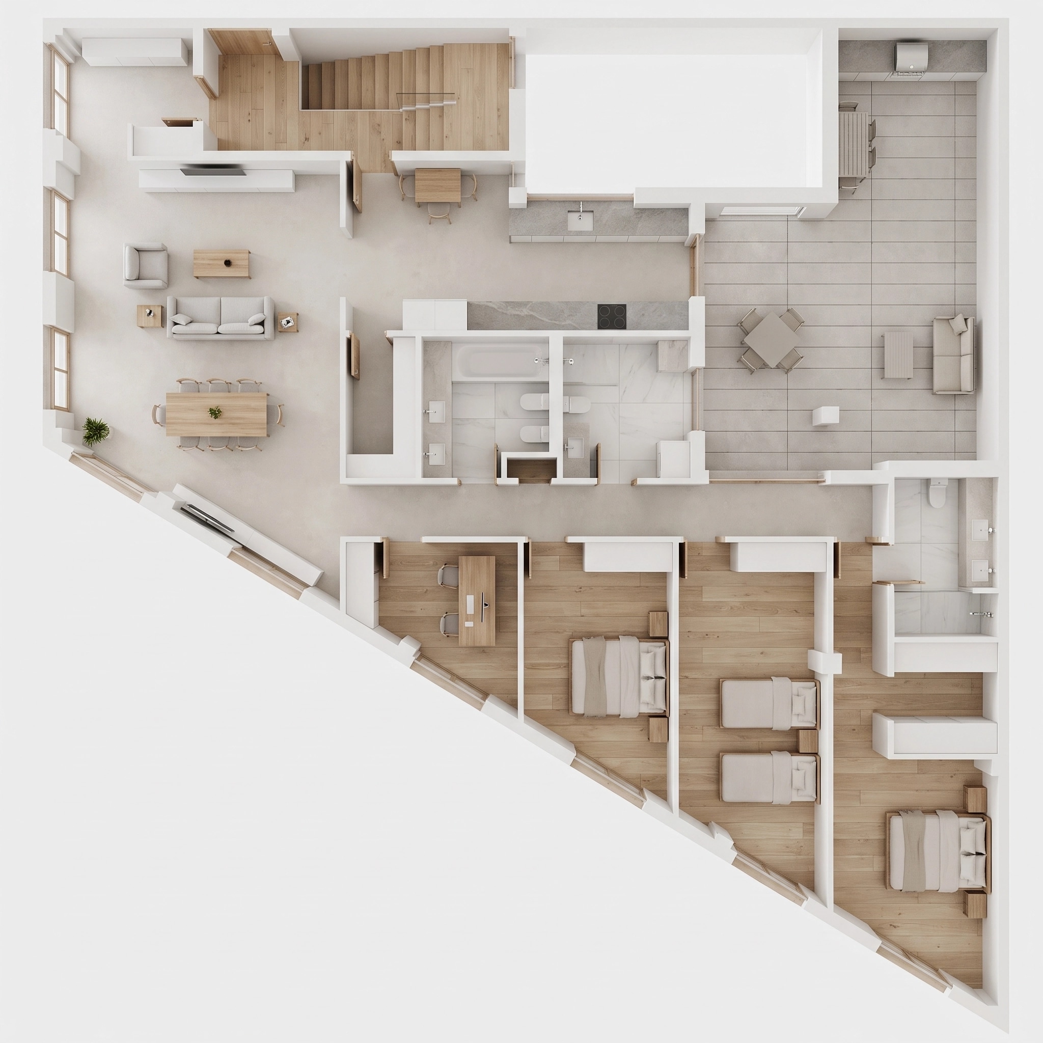 Interior design in Minimalism style — Living Room by GenRoom AI