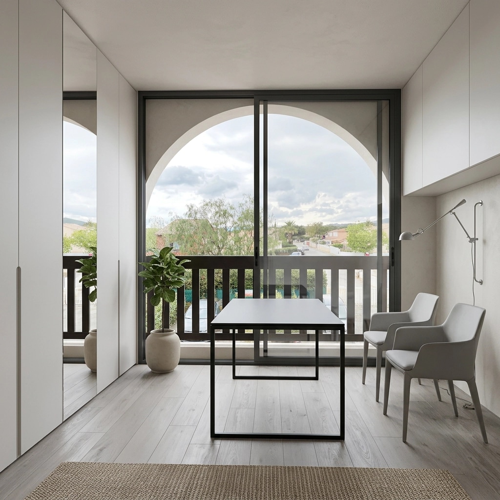 Interior design in Minimalism style — balcony by GenRoom AI