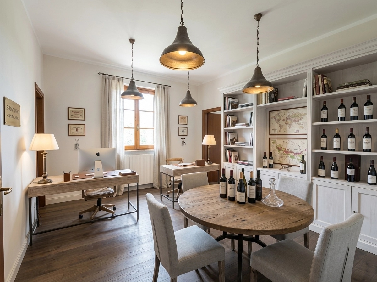 Interior design in Modern Farmhouse style — Office by GenRoom AI