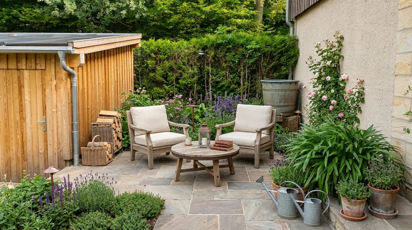 Country Rustic Garden Yard design — yard photo by GenRoom AI