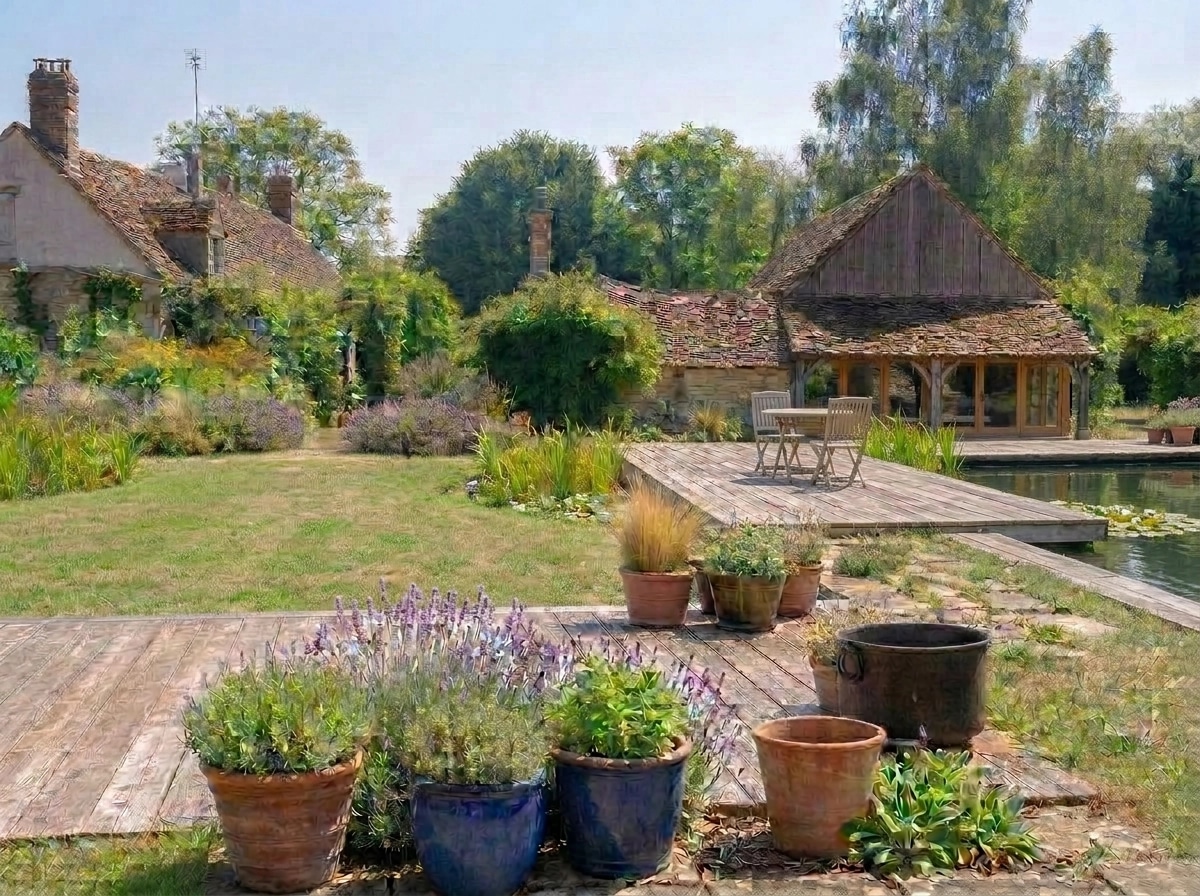 Landscape design in Eco Natural Garden style — Yard by GenRoom AI