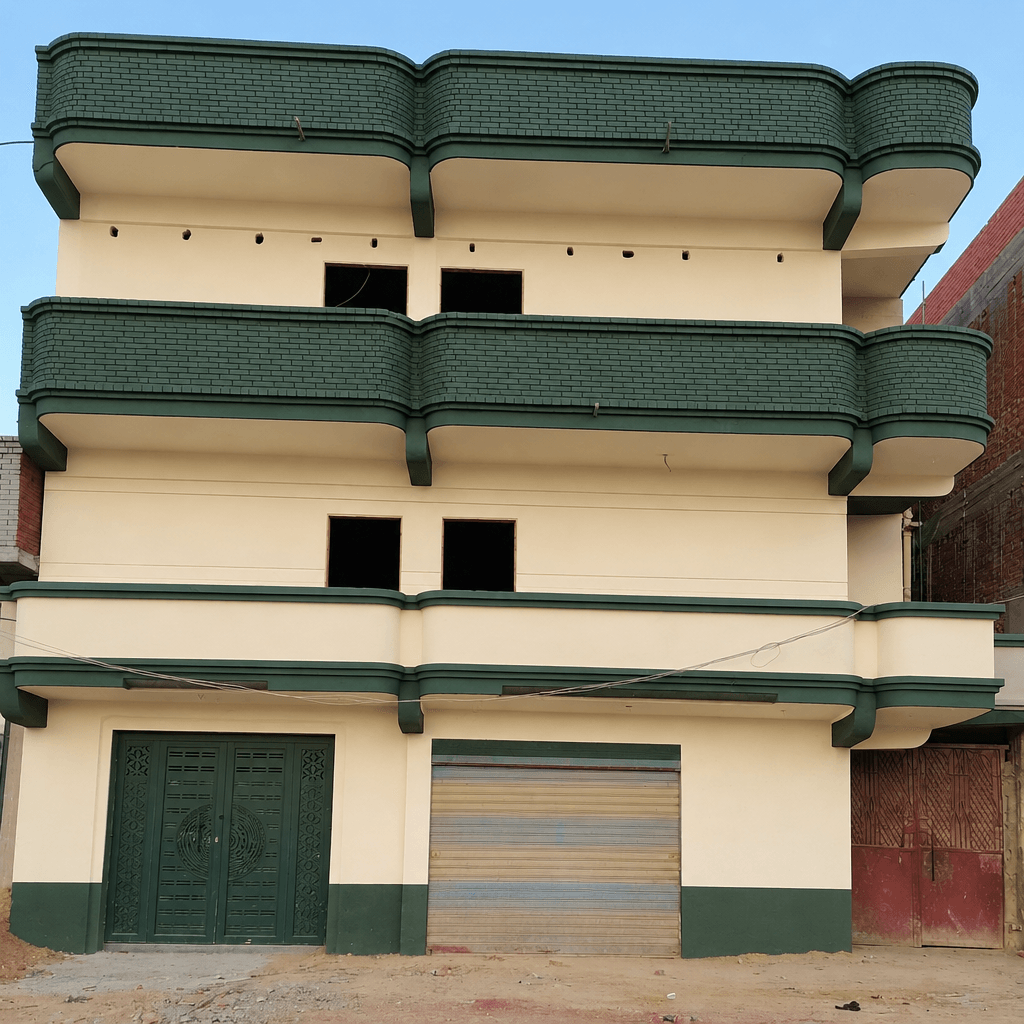 Fasad desain di Contemporary Facade gaya — Fasad oleh GenRoom AI