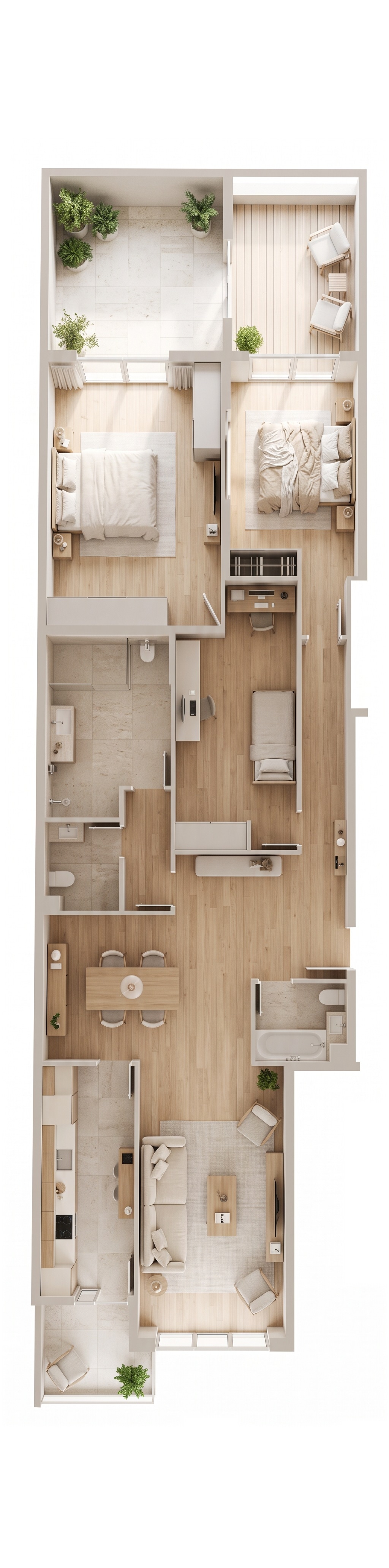 Interior design in Minimalism style — Living Room by GenRoom AI