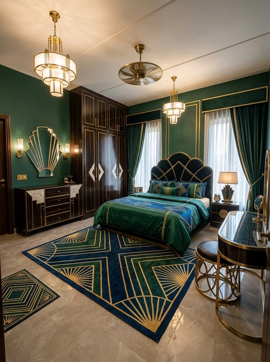 Art Deco Bedroom design — interior photo by GenRoom AI