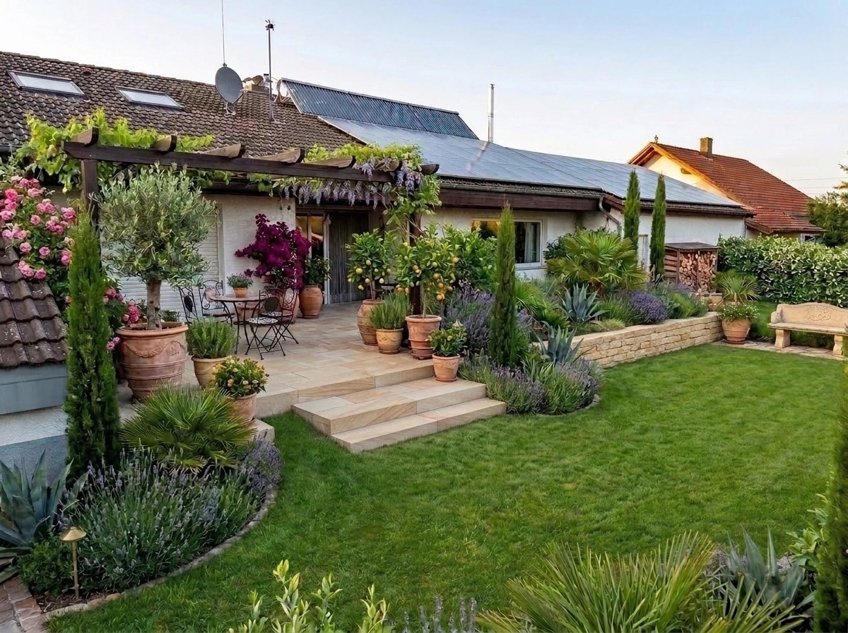 Mediterranean Yard Yard design — yard photo by GenRoom AI