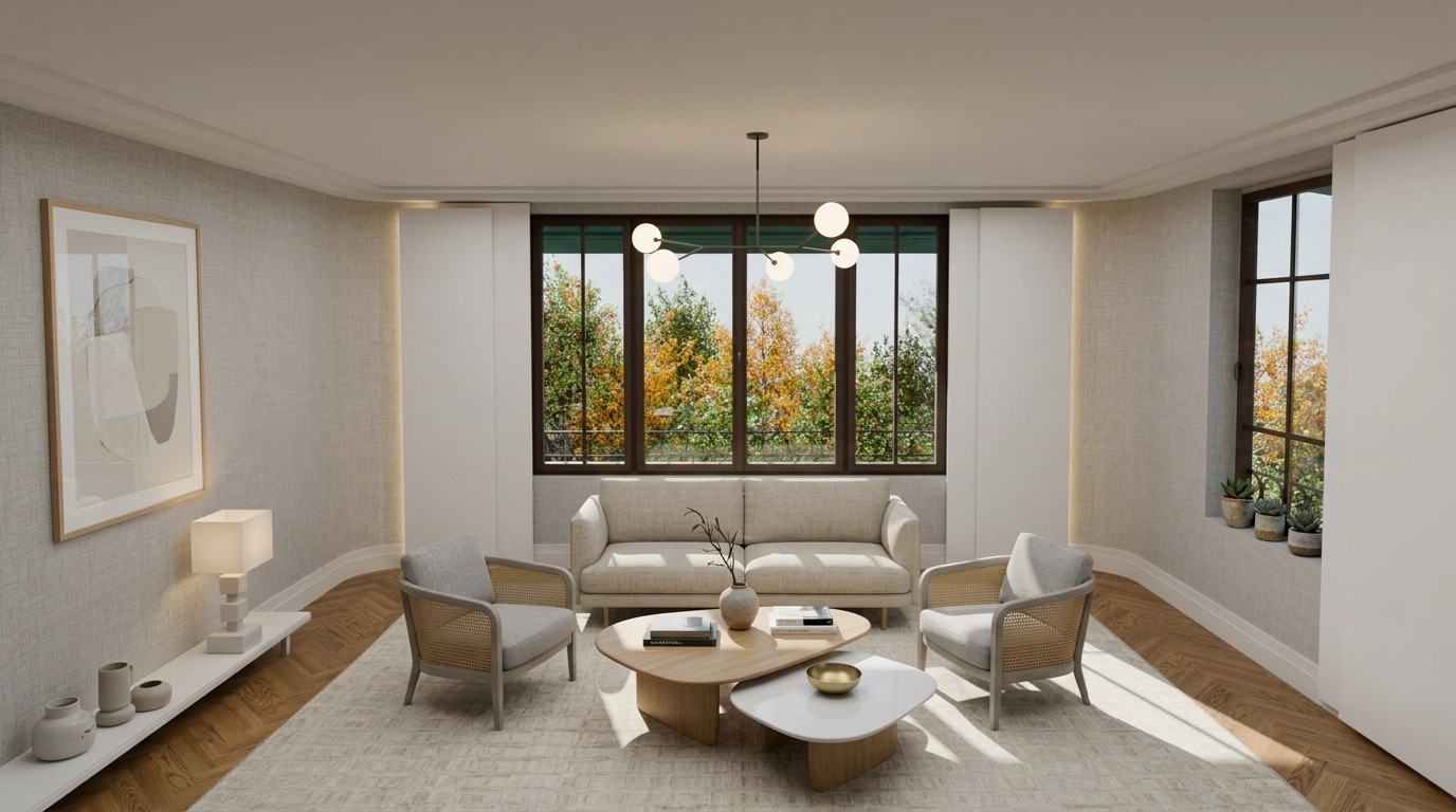 Scandinavian Living Room design — interior photo by GenRoom AI