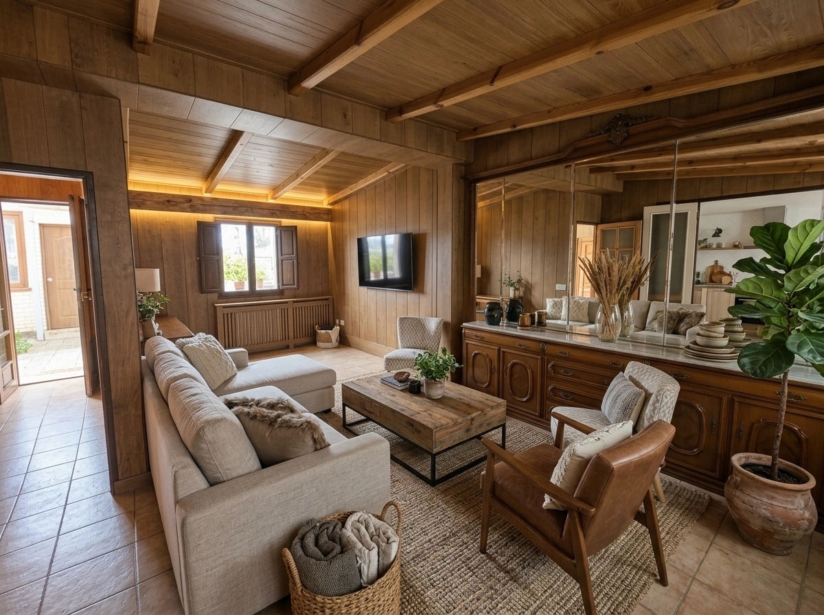 Modern Farmhouse Living Room design — interior photo by GenRoom AI