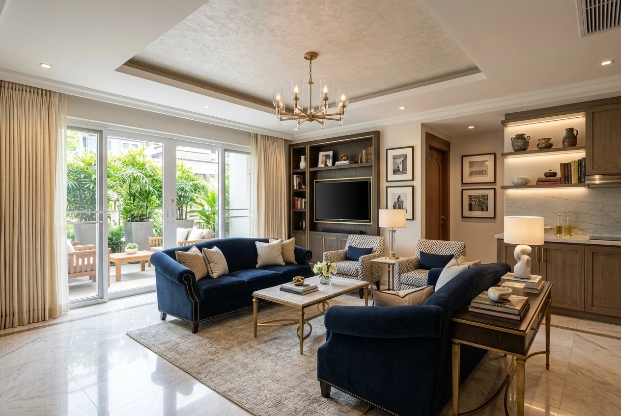 Interior design in Transitional style — Living Room by GenRoom AI