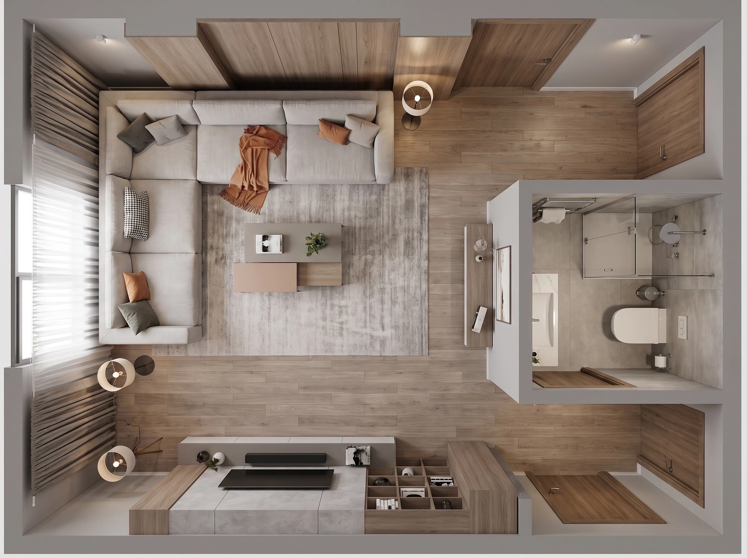 Interior design in Contemporary style — Living Room by GenRoom AI