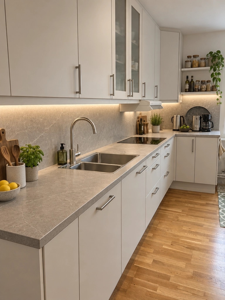 Minimalism Kitchen design — interior photo by GenRoom AI
