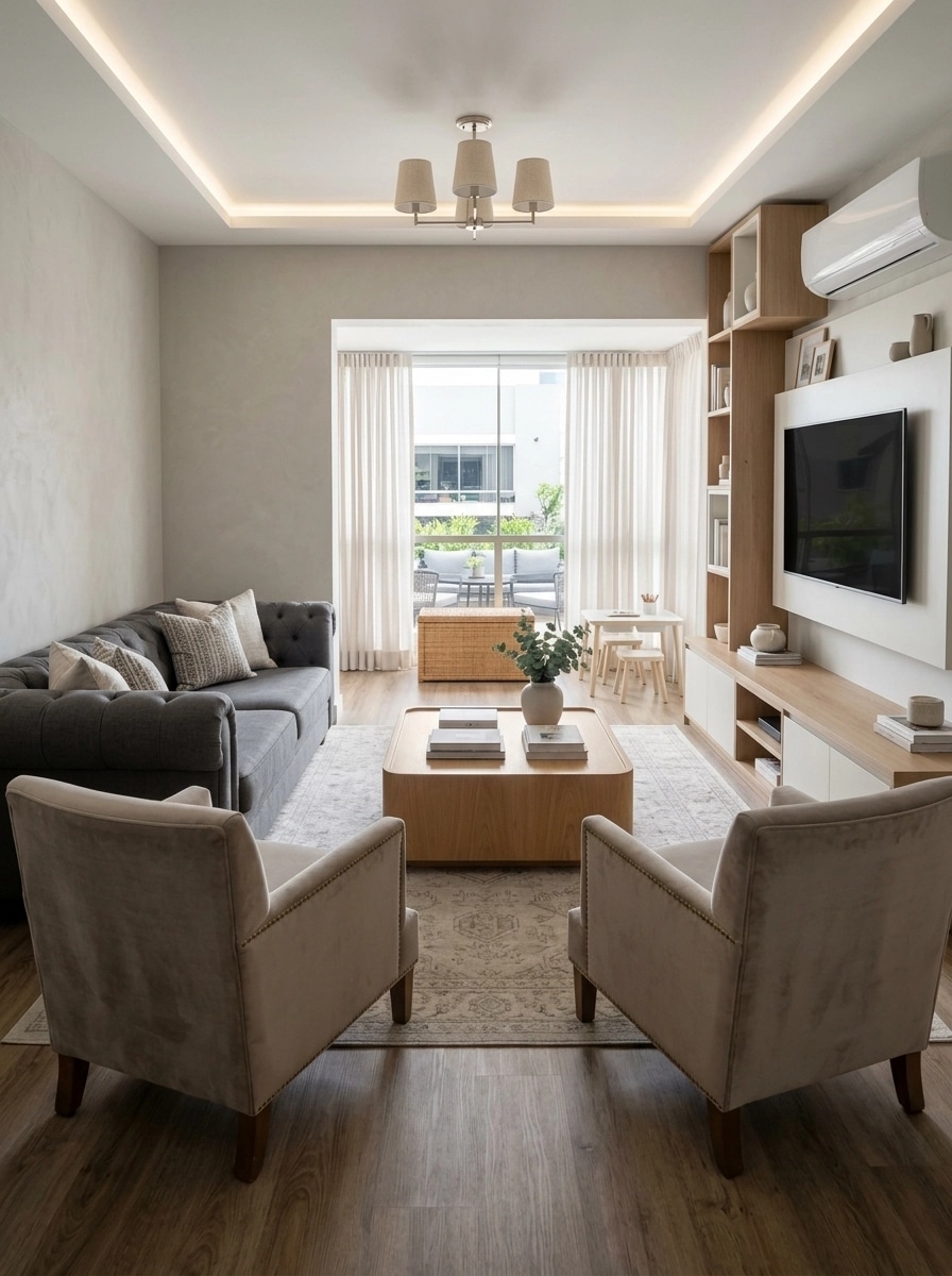 Interior design in Transitional style — Living Room by GenRoom AI