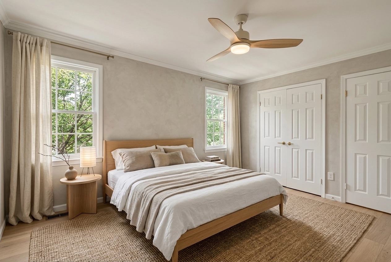 Japandi Bedroom design — interior photo by GenRoom AI