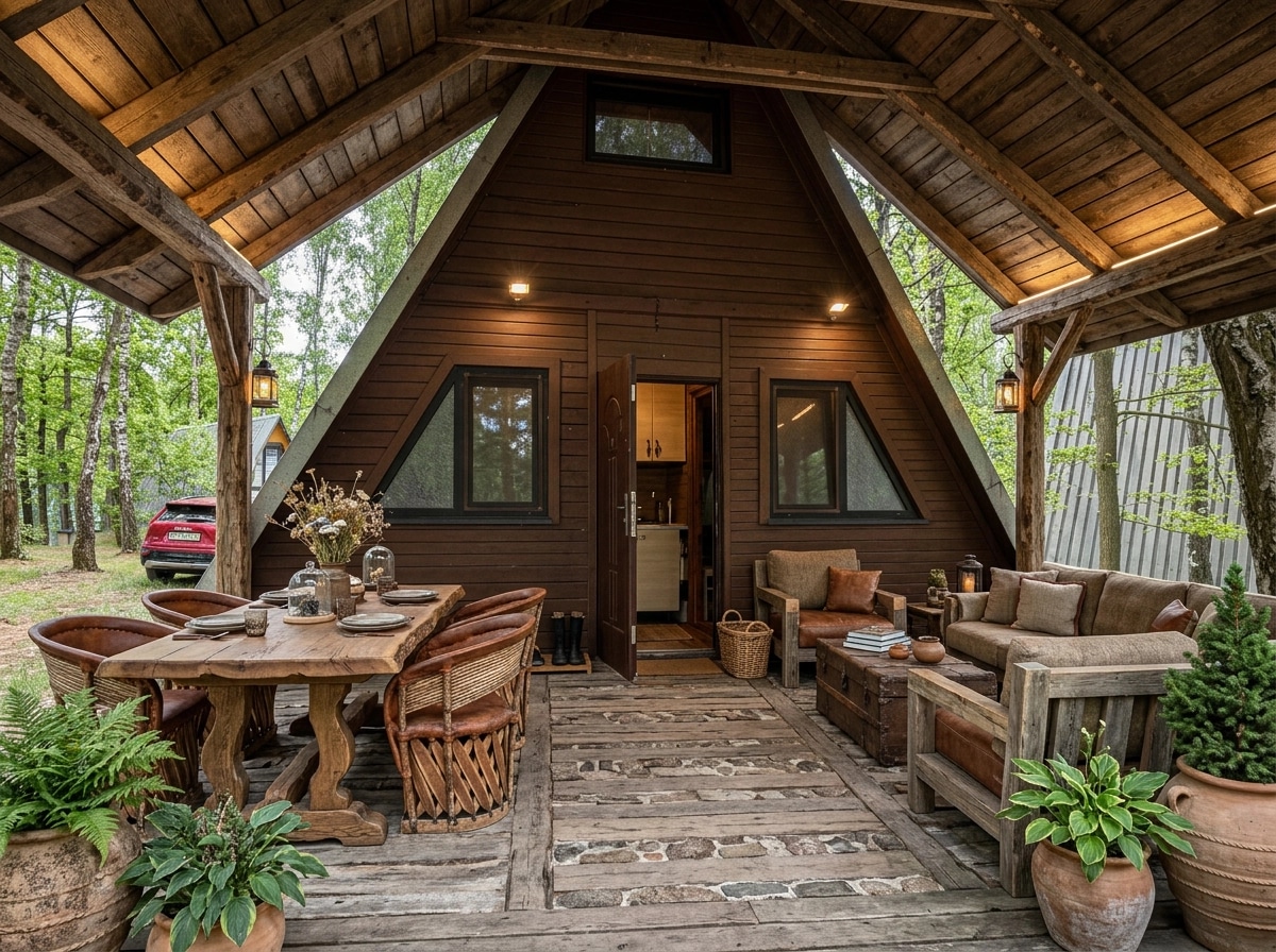 Interior design in Rustic style — terrace by GenRoom AI