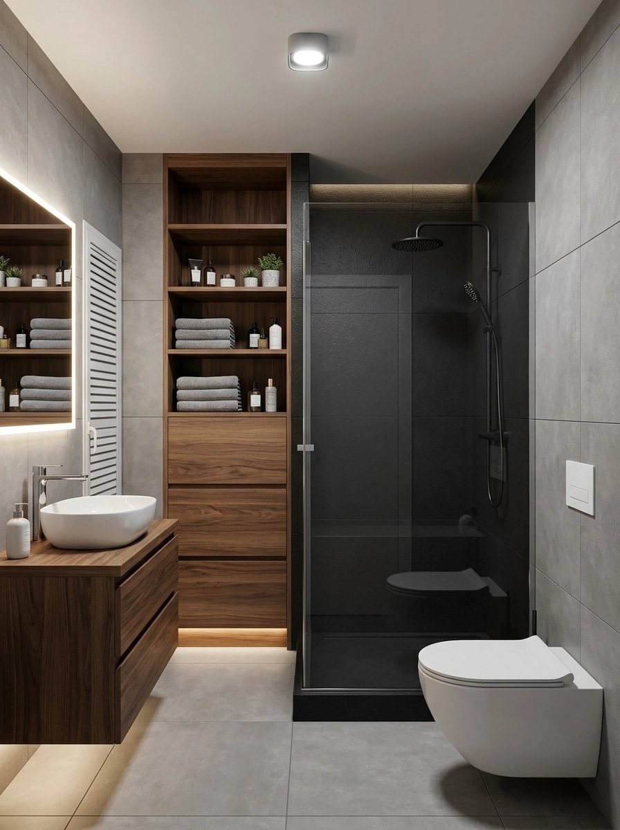 Contemporary Bathroom design — interior photo by GenRoom AI