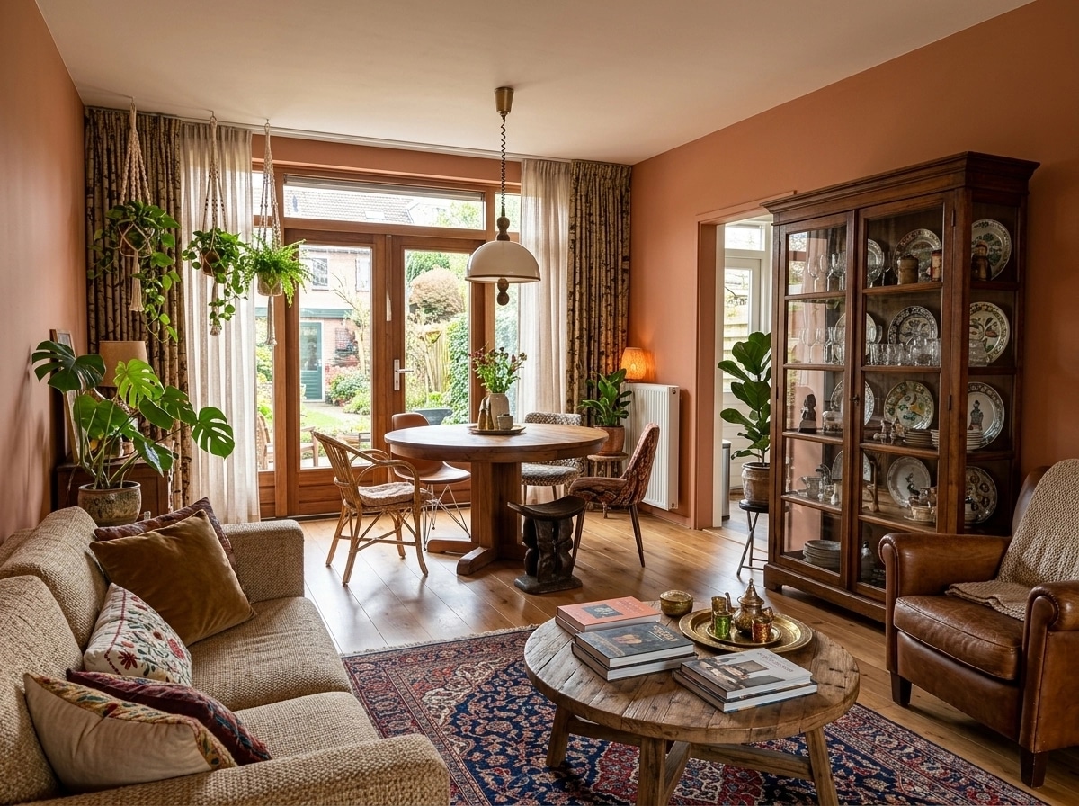 Interior design in Bohemian style — Living Room by GenRoom AI