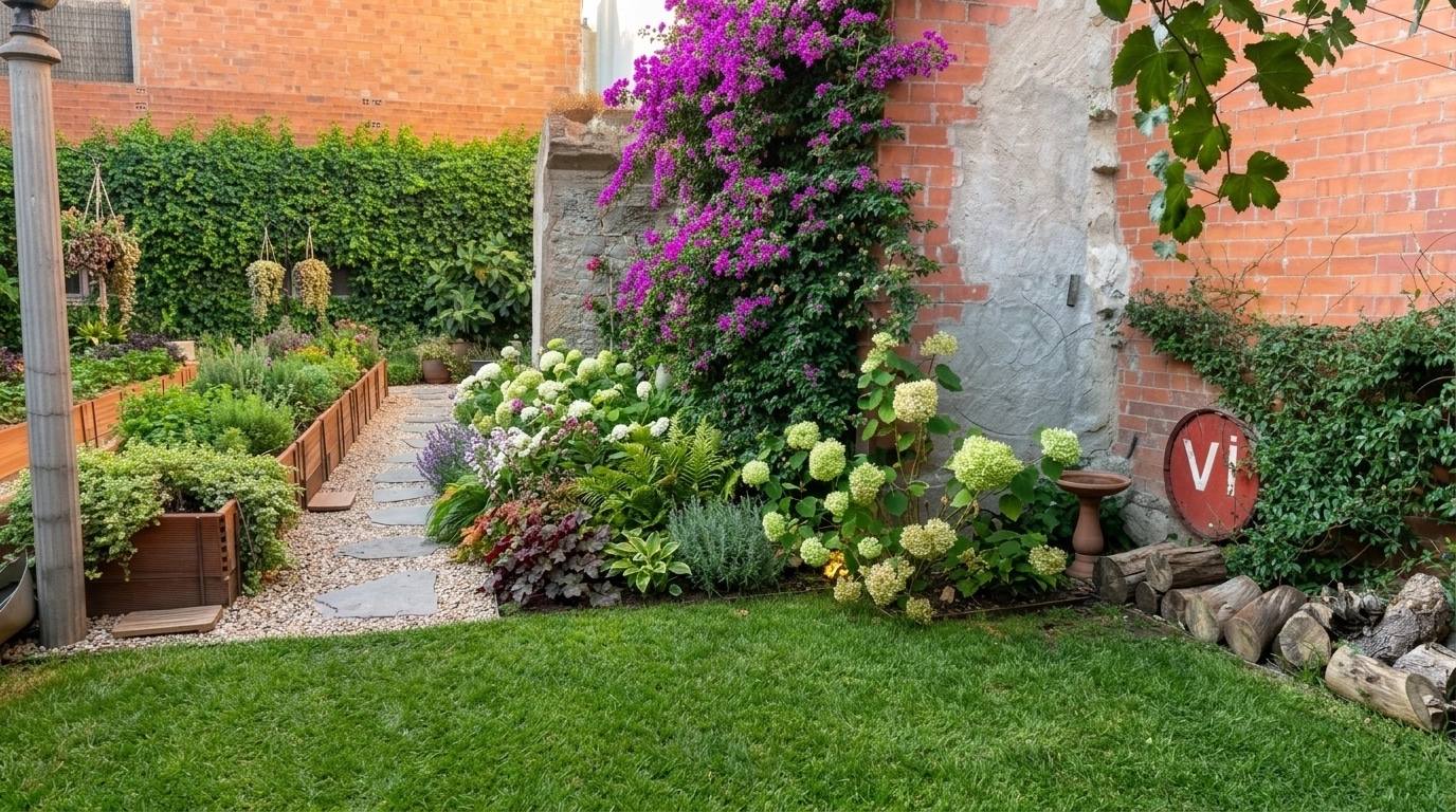 Landscape design in Eco Natural Garden style — Yard by GenRoom AI