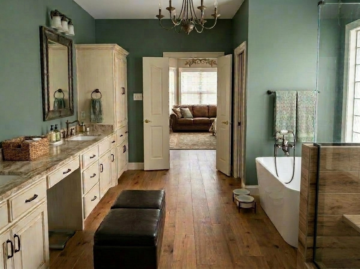 Modern Farmhouse Bathroom design — interior photo by GenRoom AI