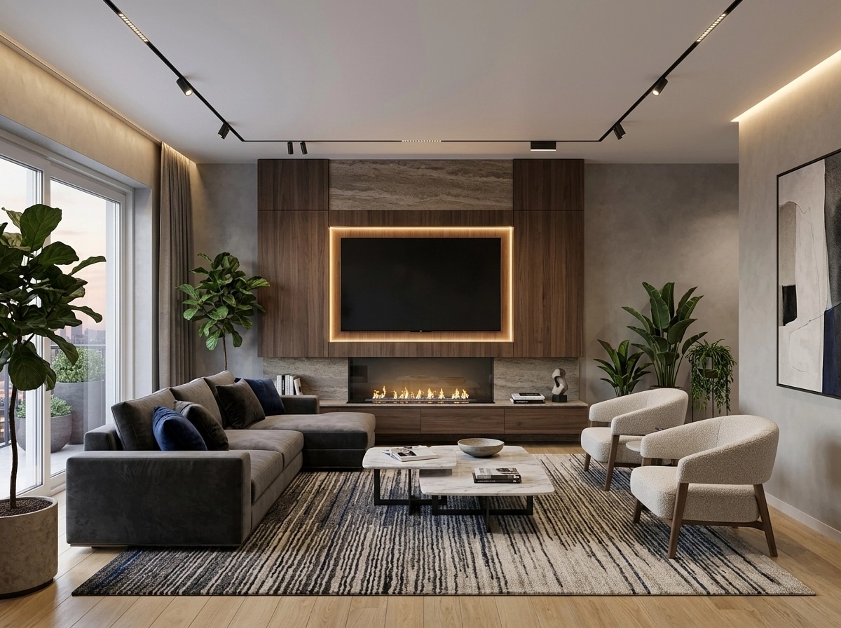 Interior design in Contemporary style — Living Room by GenRoom AI