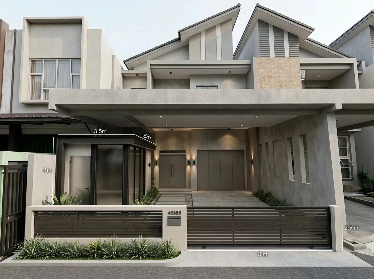 Minimalist Facade Facade design — facade photo by GenRoom AI
