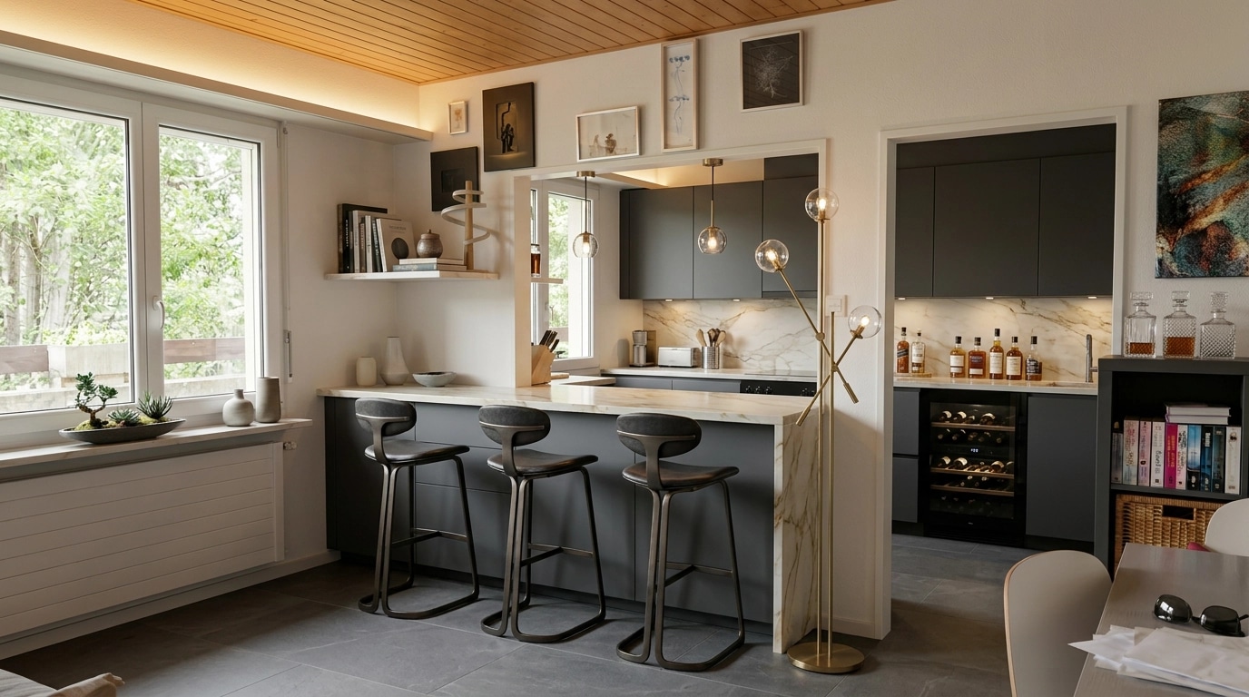 Interior design in Contemporary style — Kitchen by GenRoom AI