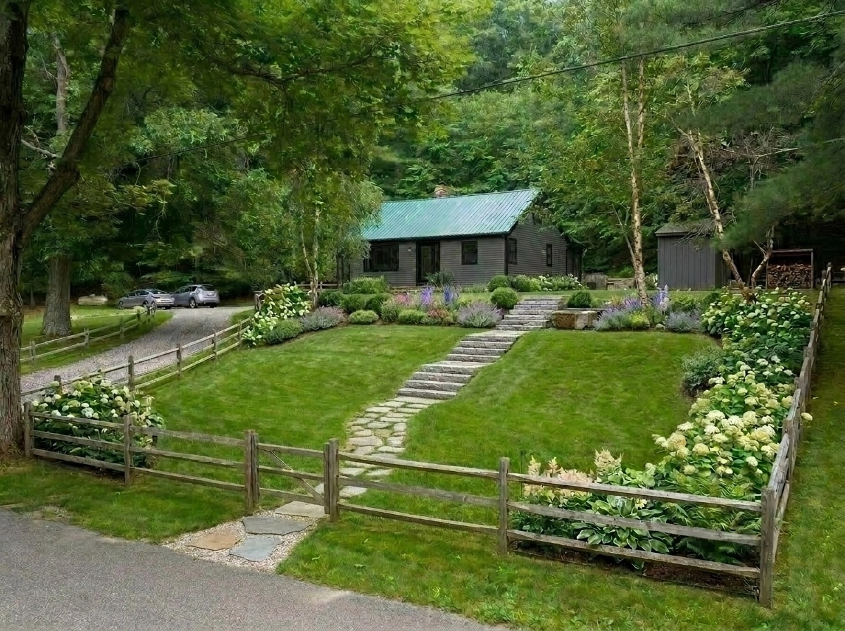 Landscape design in Scandinavian Garden style — Yard by GenRoom AI