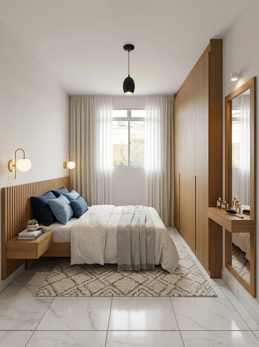 Scandinavian Bedroom design — interior photo by GenRoom AI