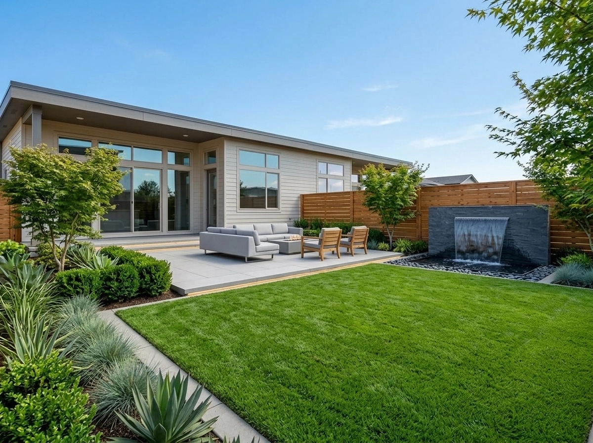 Landscape design in Minimalist Yard style — Yard by GenRoom AI