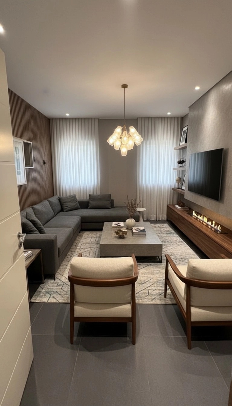 Interior design in Contemporary style — Living Room by GenRoom AI
