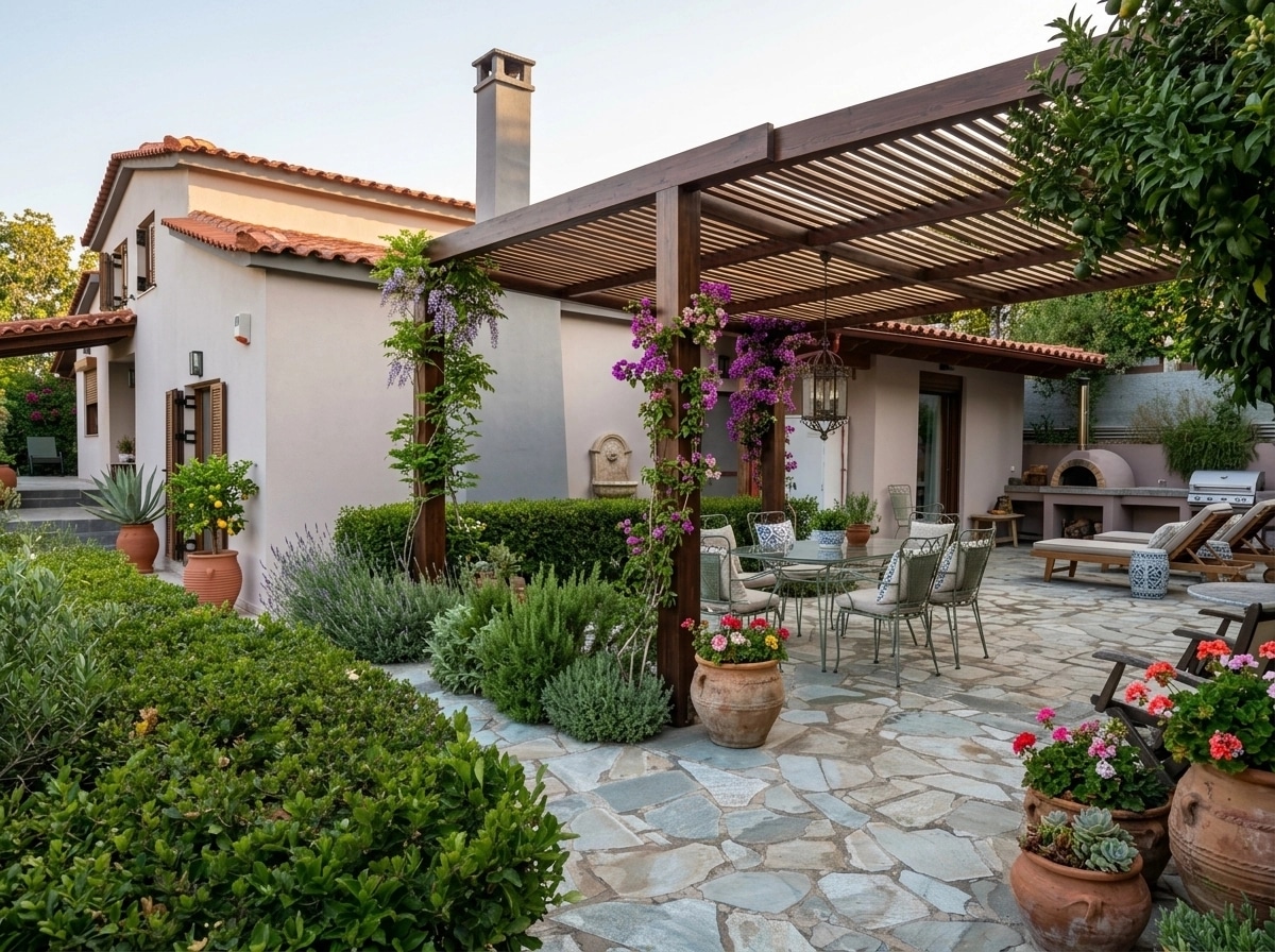 Mediterranean Yard Yard design — yard photo by GenRoom AI