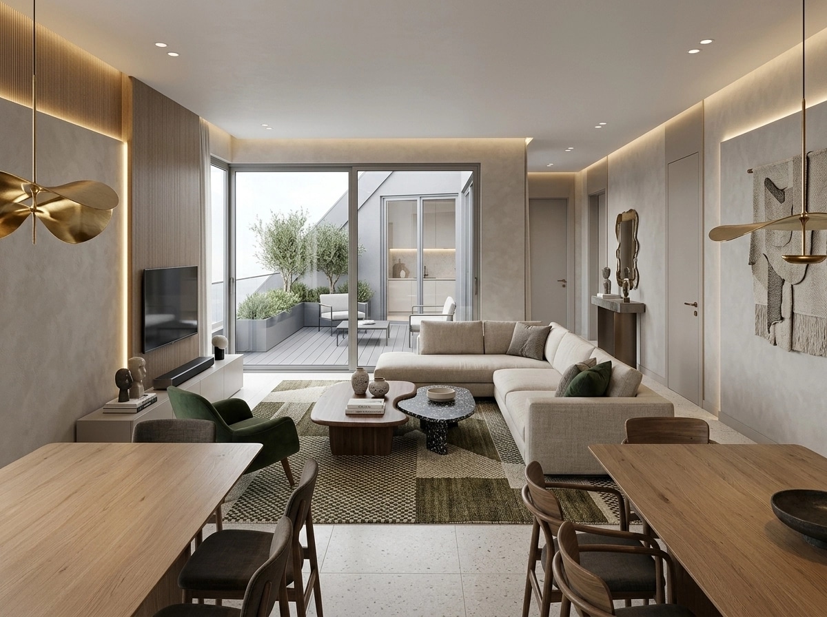 Interior design in Contemporary style — Living Room by GenRoom AI