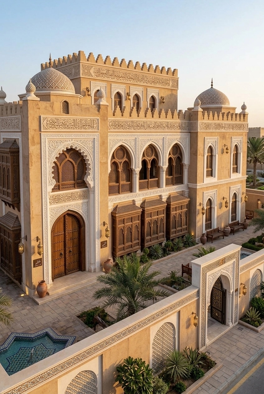 Arabian Facade Facade design — facade photo by GenRoom AI