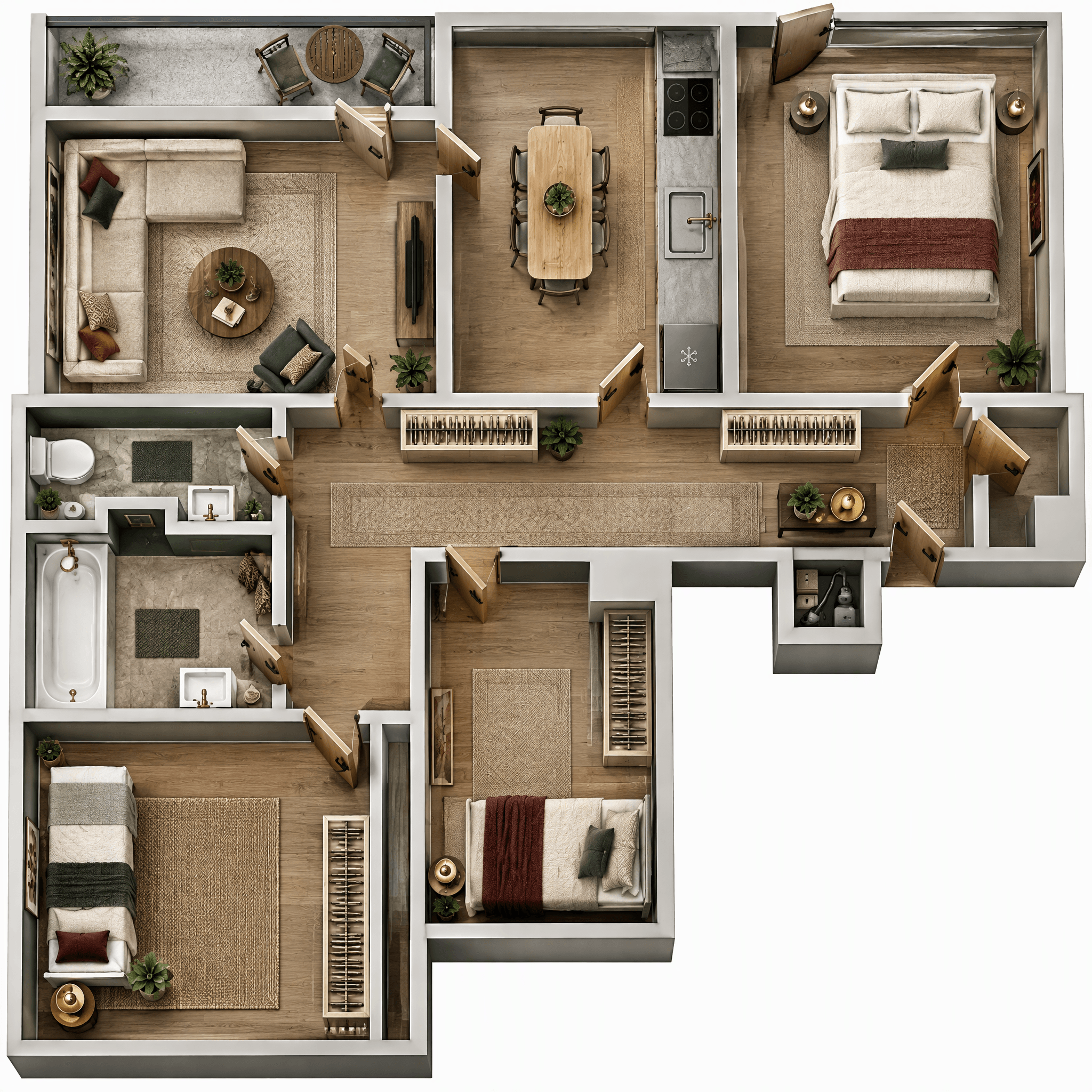 Interior design in Transitional style — Living Room by GenRoom AI
