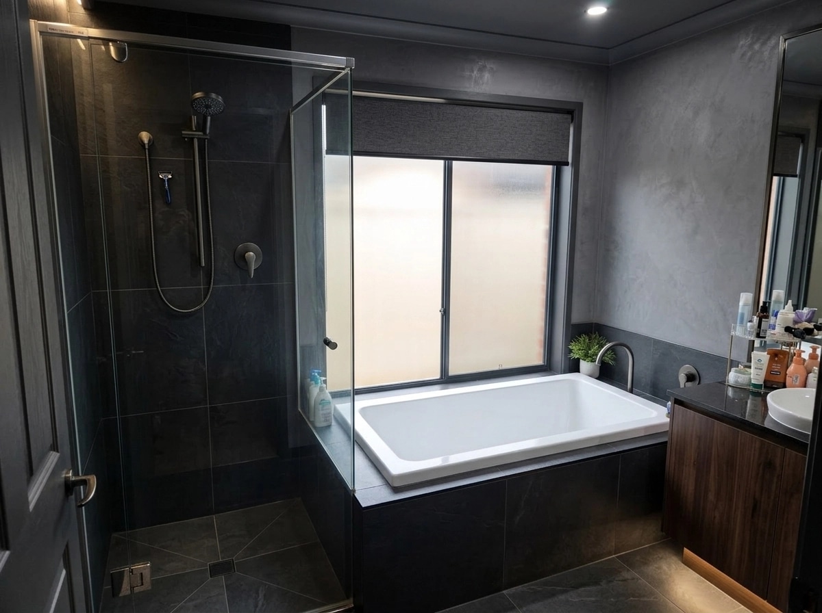 Blacktec Bathroom design — interior photo by GenRoom AI