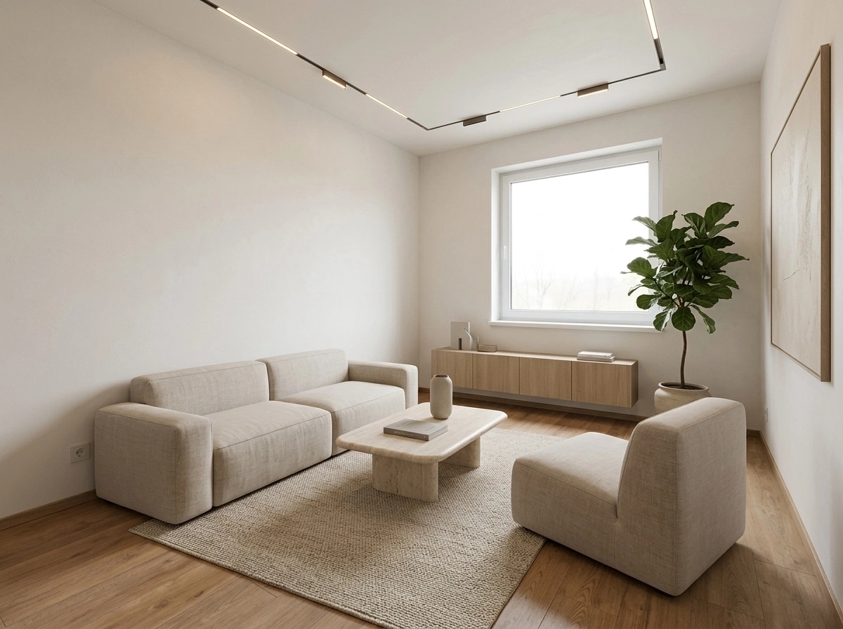 Interior design in Minimalism style — Living Room by GenRoom AI
