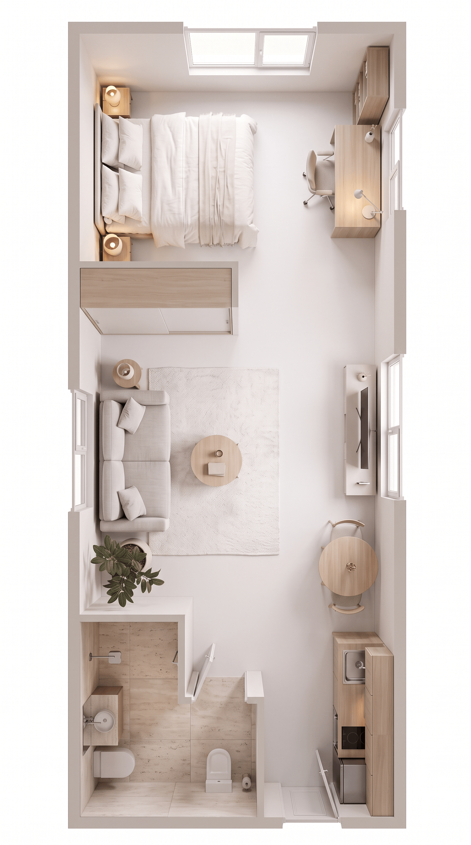 Interior design in Minimalism style — Living Room by GenRoom AI