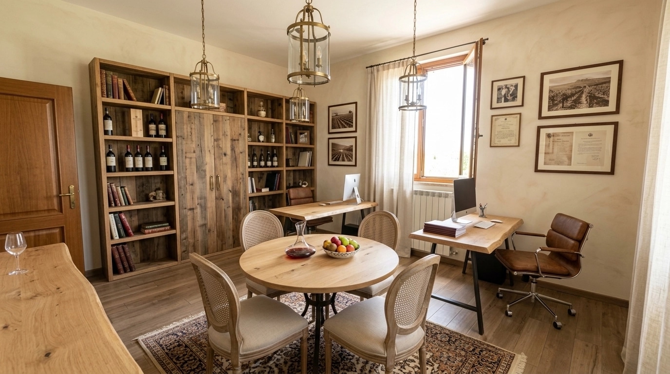 Interior design in Modern Farmhouse style — office_space by GenRoom AI
