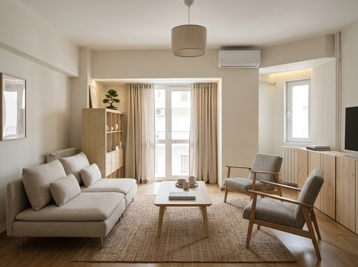 Minimalism Living Room design — interior photo by GenRoom AI