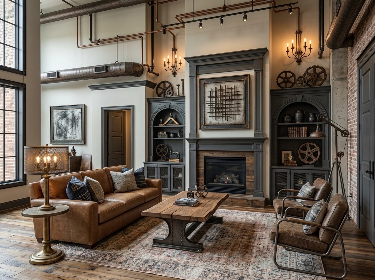 Interior design in Loft / Industrial style — Living Room by GenRoom AI