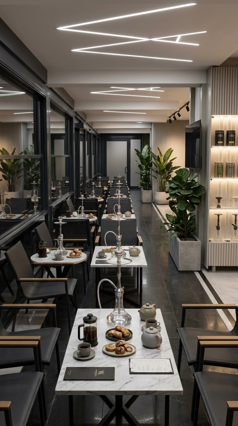 Interior design in Minimalism style — cafe by GenRoom AI