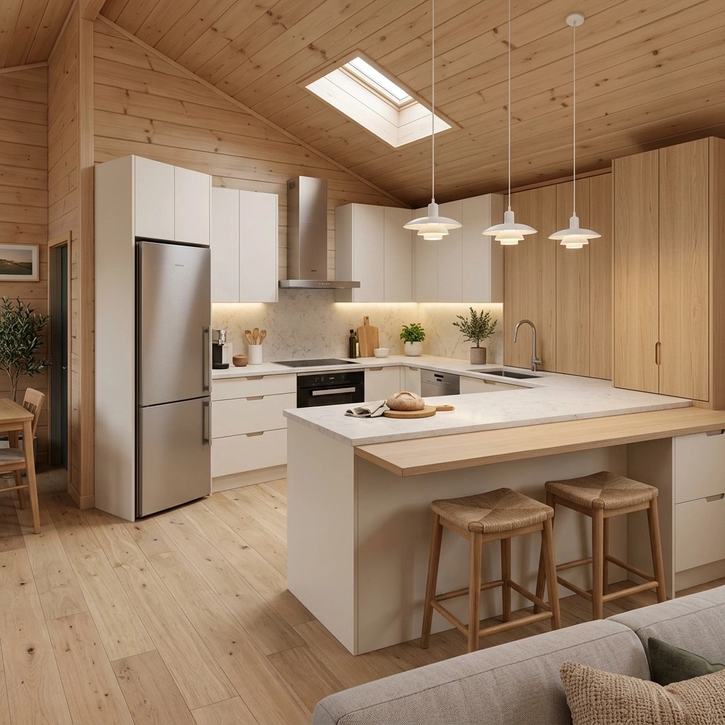 Kitchen interior in Scandinavian style — photo by GenRoom AI