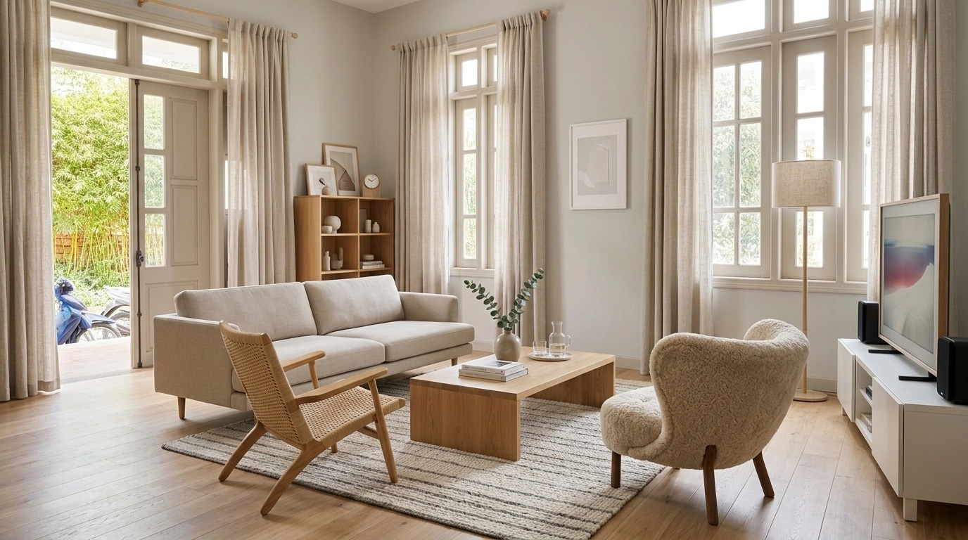 Scandinavian Living Room design — interior photo by GenRoom AI