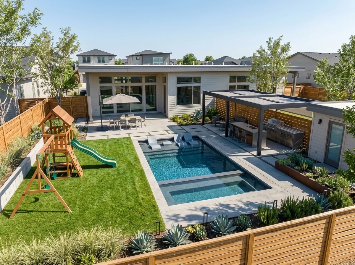 Landscape design in Contemporary Yard style — Yard by GenRoom AI