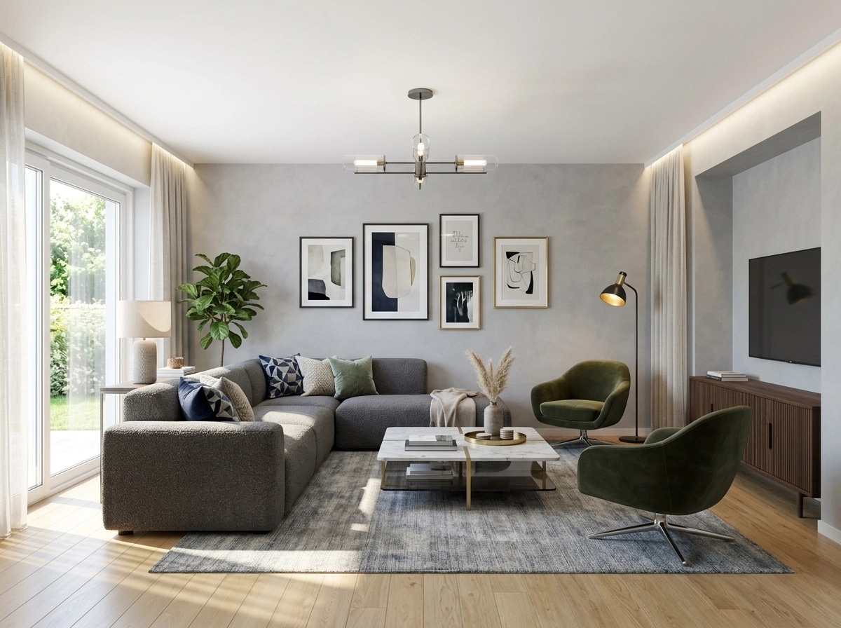 Interior design in Contemporary style — Living Room by GenRoom AI