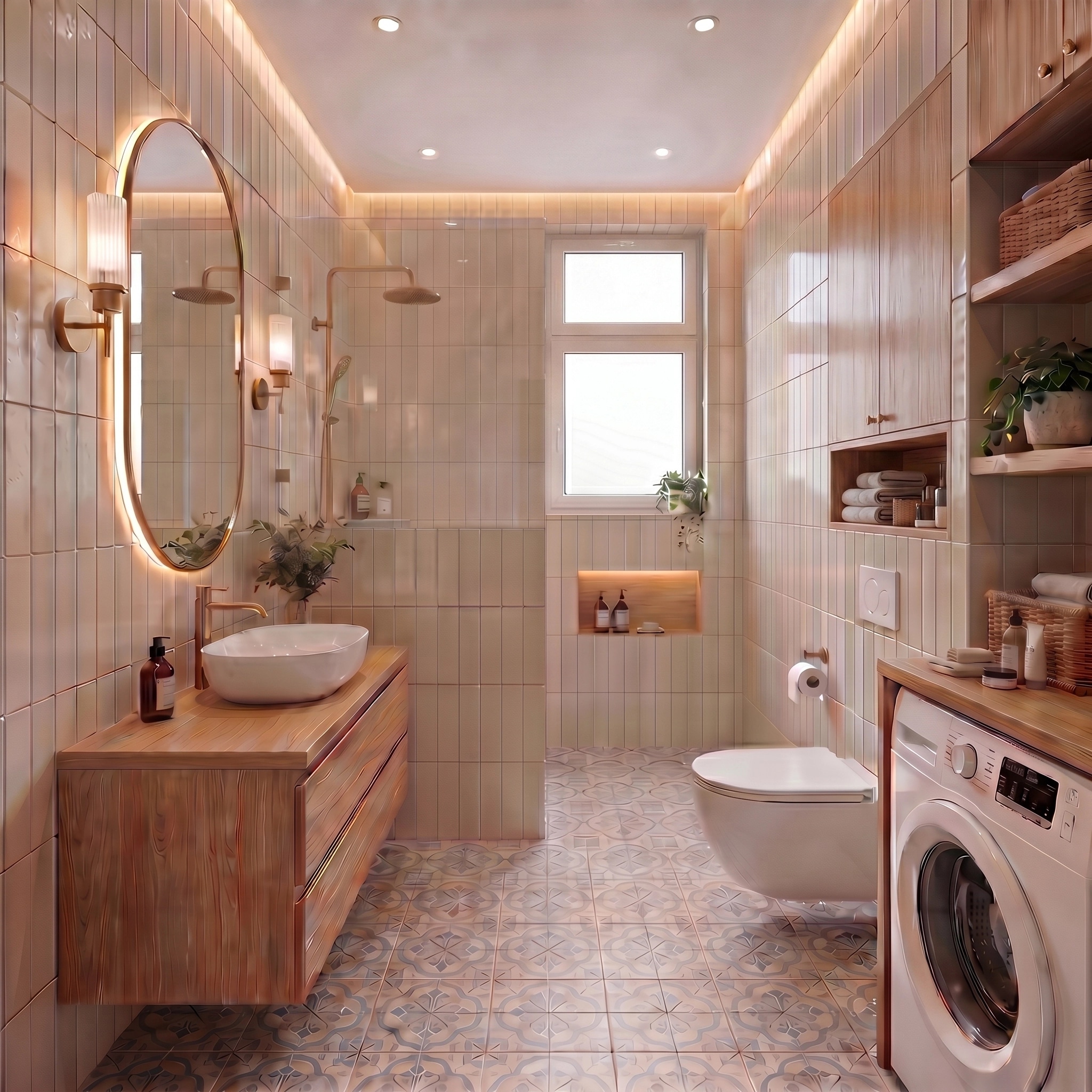 Modern Farmhouse Bathroom design — interior photo by GenRoom AI