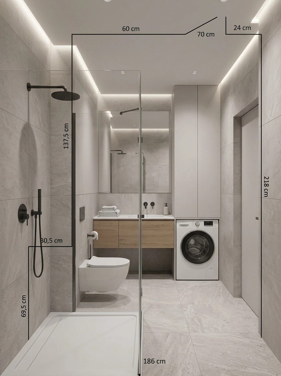 Minimalism Bathroom design — interior photo by GenRoom AI