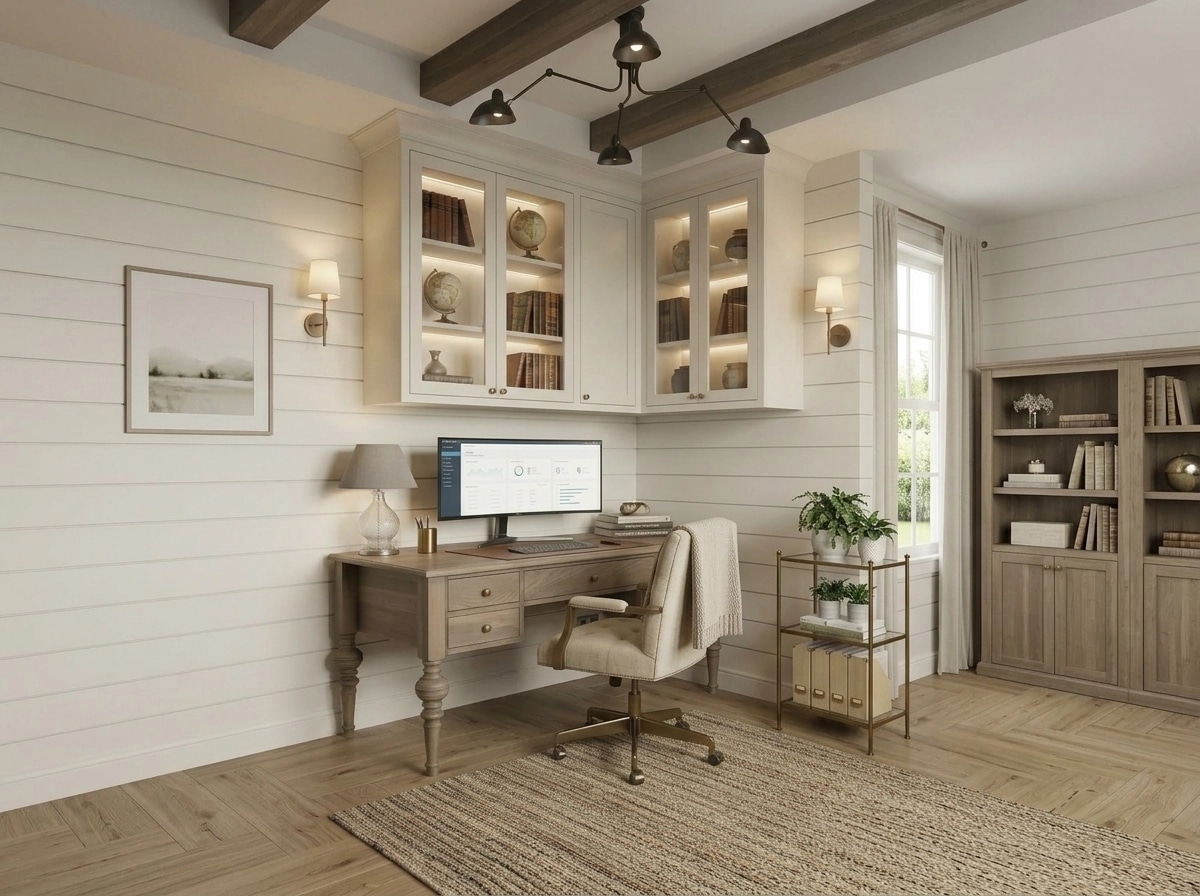 Interior design in Modern Farmhouse style — Office by GenRoom AI
