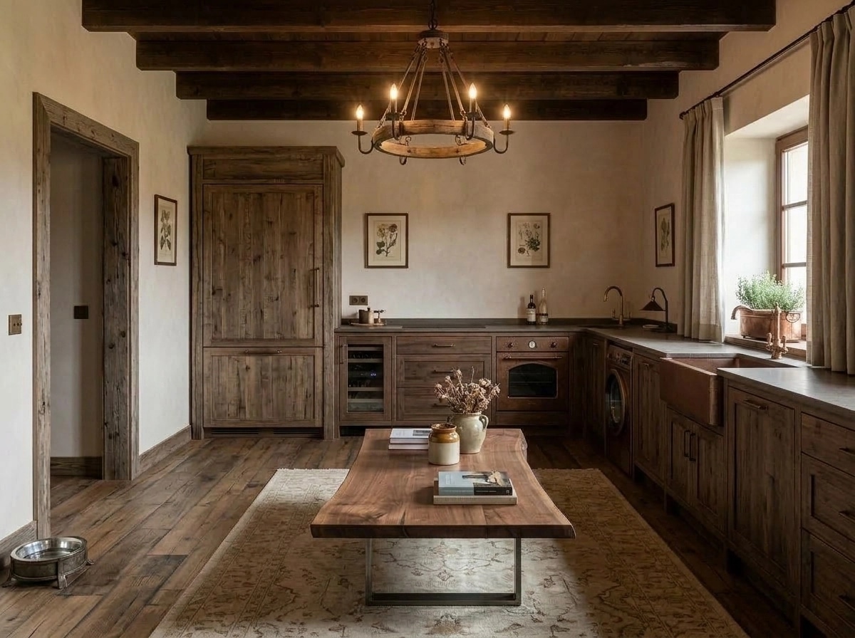 Design de interiores em estilo Rustic — Sala de Estar por GenRoom AI