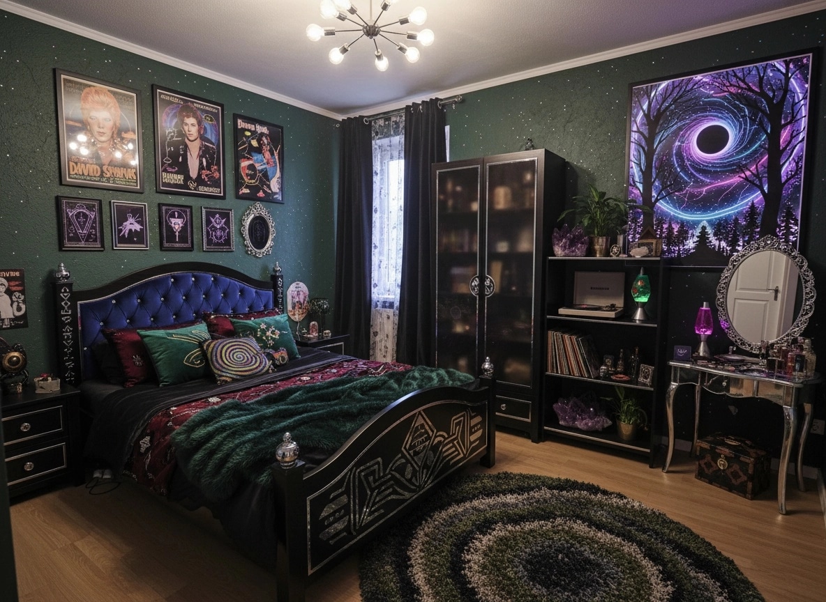 Blacktec Bedroom design — interior photo by GenRoom AI