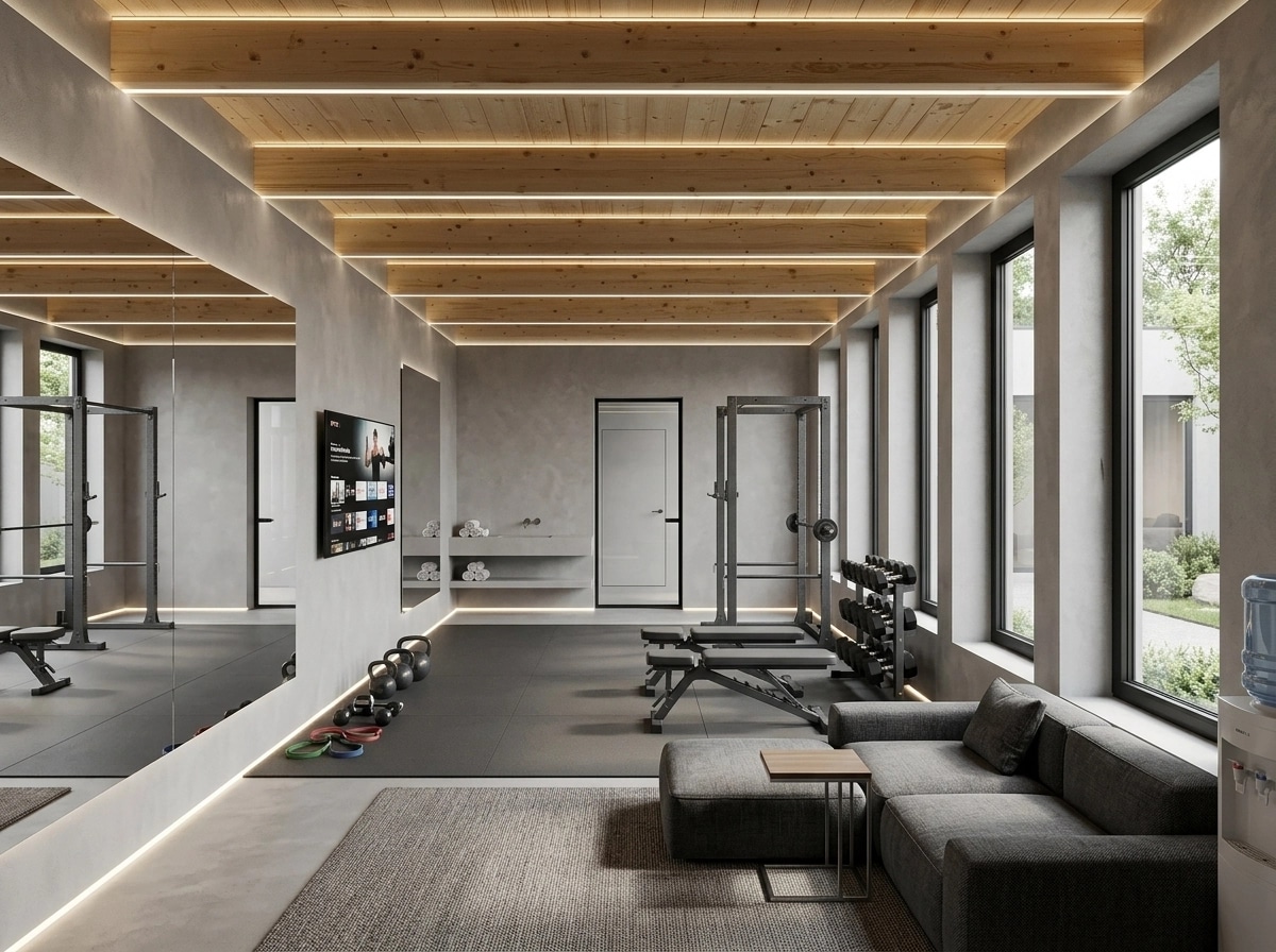 Design d'intérieur en style Minimalism — fitness par GenRoom AI